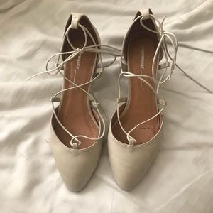 Intentionally Blank Lace Up Block Heels